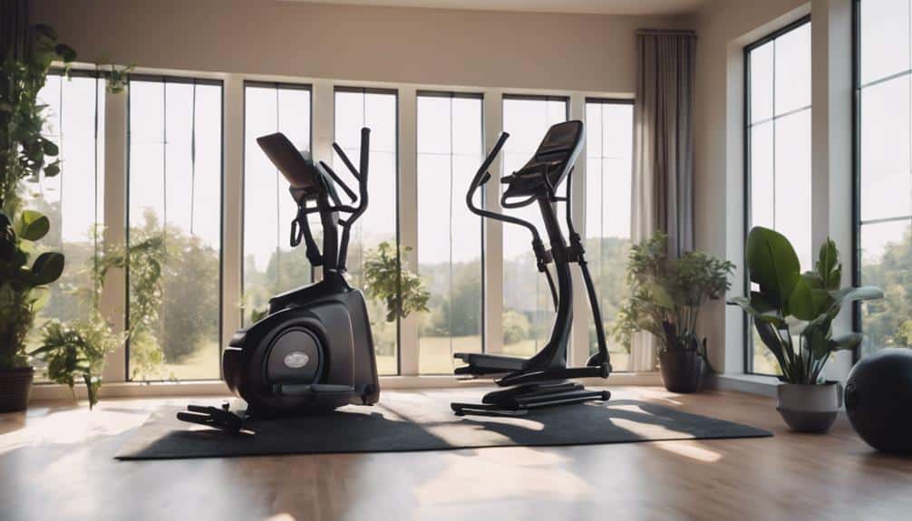 compact elliptical exercise machine