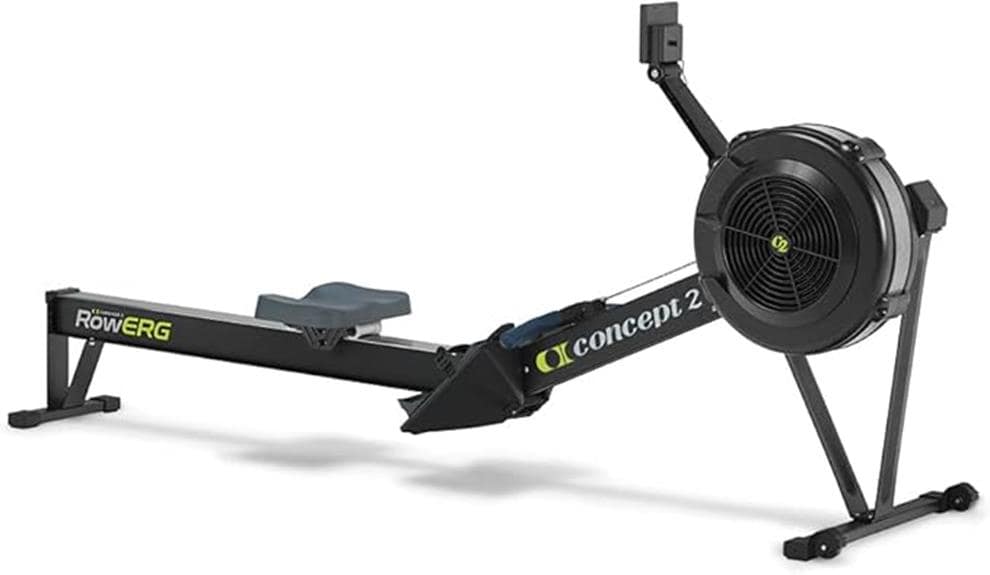 Concept2 RowErg mit Standardbeinen, Rudergerät Modell D, Schwarz