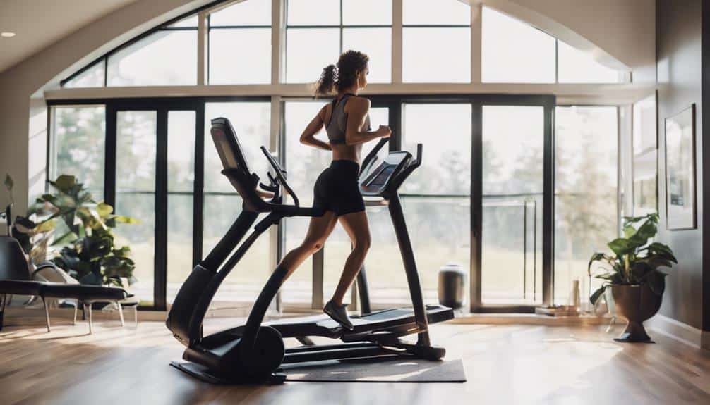 elliptical with adjustable incline