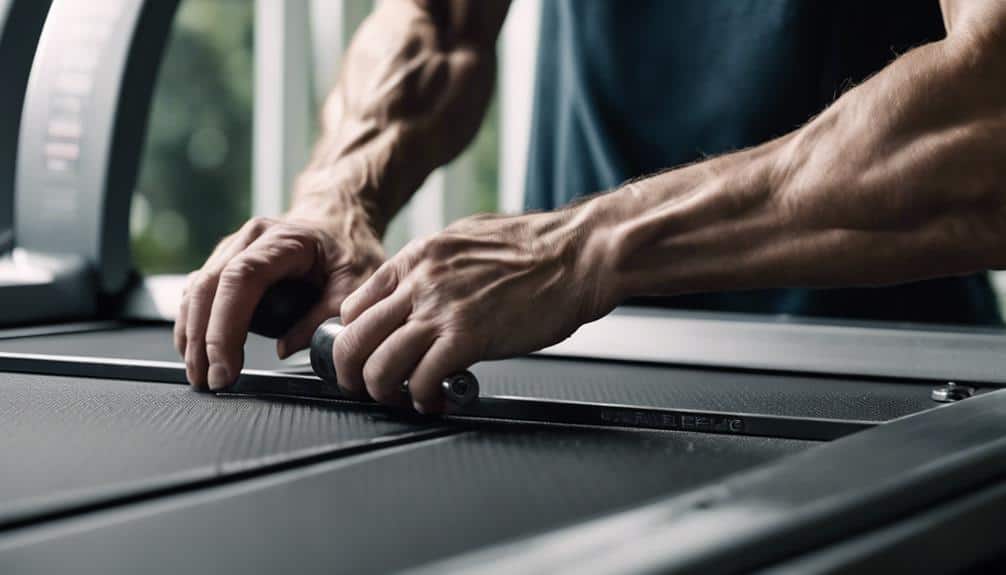 fastening the treadmill belt